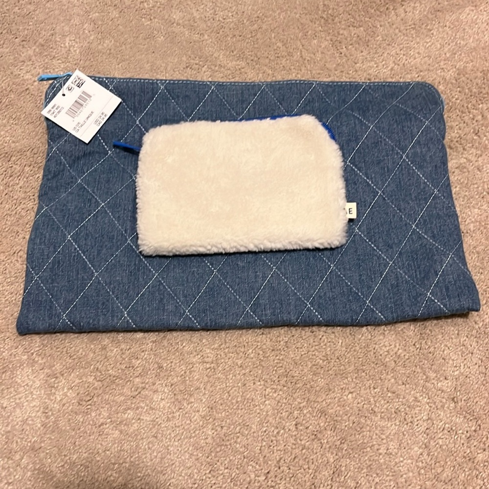 American Eagle Outfitters Laptop Sleeve with Removable Pen Pouch Denim AE